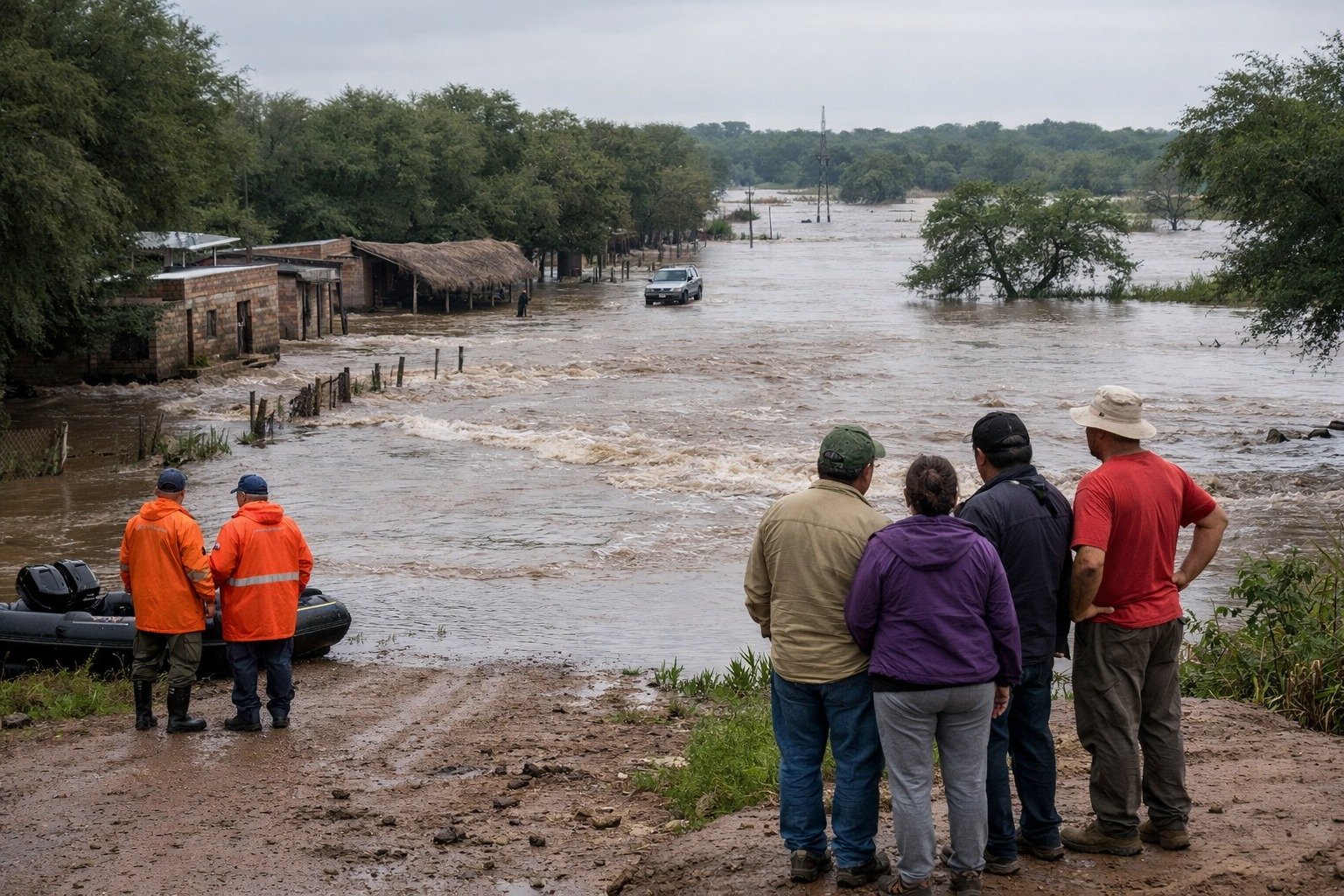 Crecida del Bermejo: el agua avanzó y dejó familias aisladas en el norte salteño