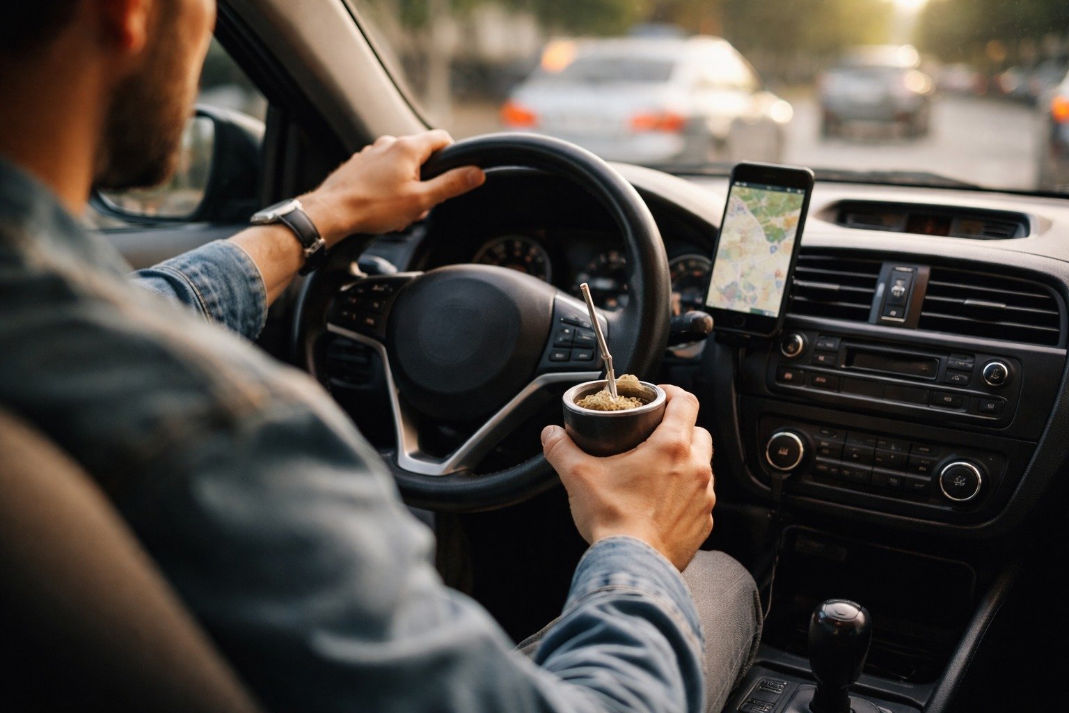Manejar tomando mate, usar el celular o ir en chancletas también puede ser infracción