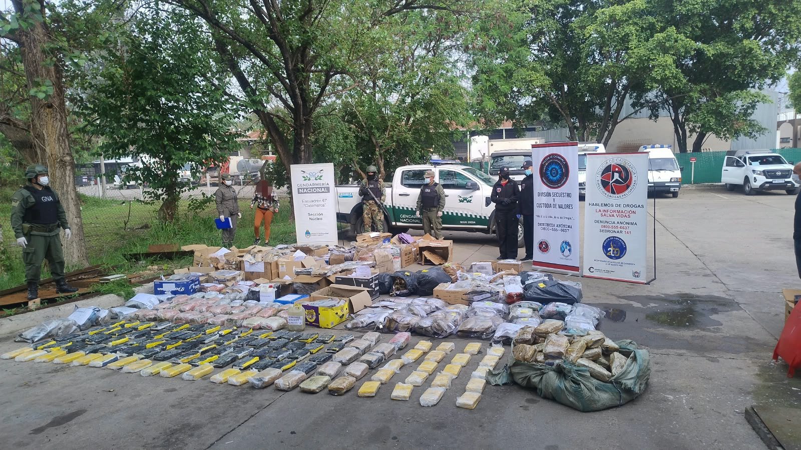 Gendarmería destruyó 422 kilos de drogas vinculados a 50 causas judiciales